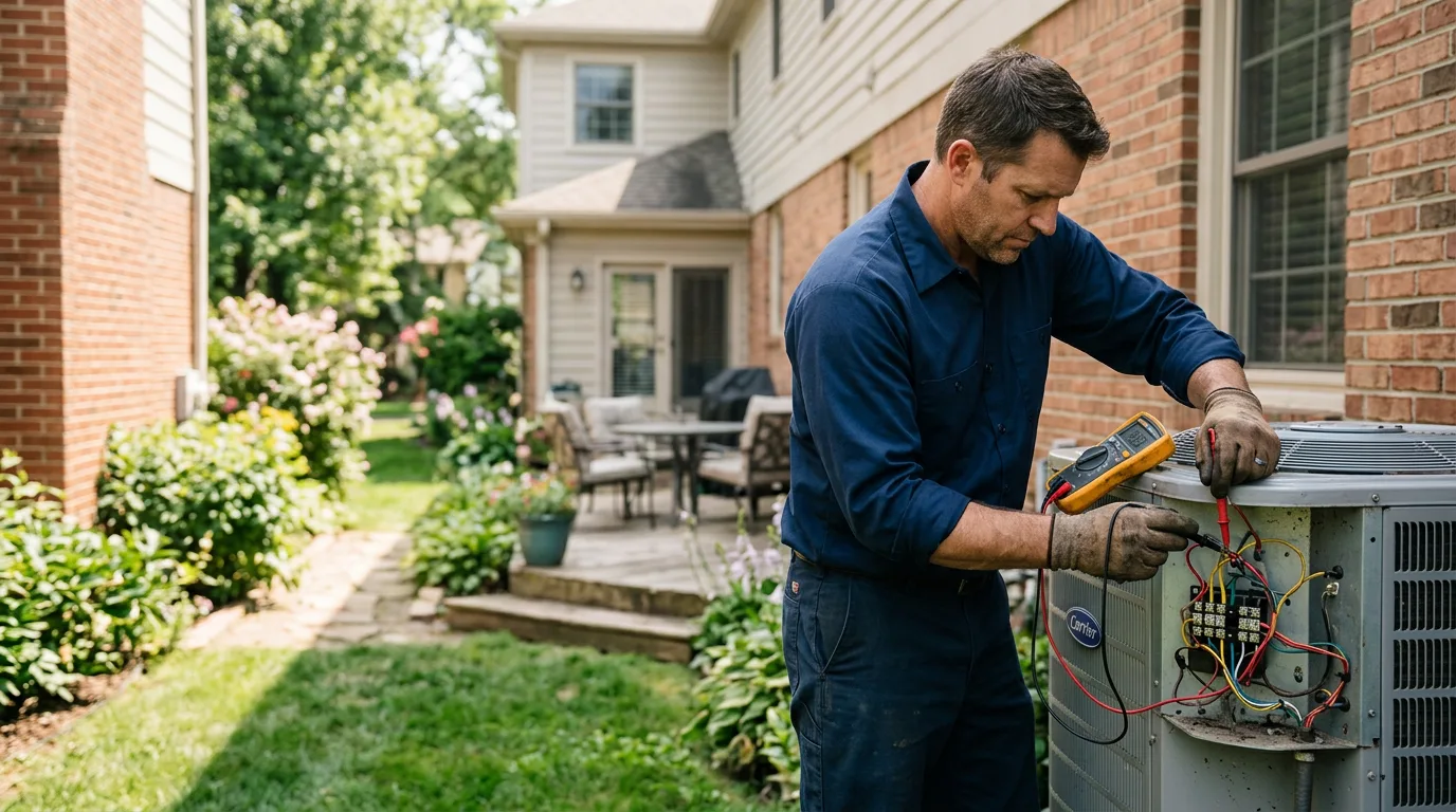 HVAC technician working near South Lancaster, MA